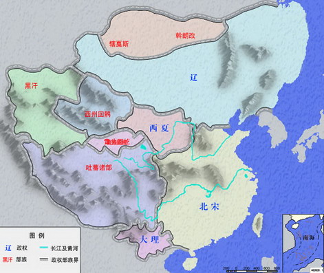 宋朝时期的疆域版图范围